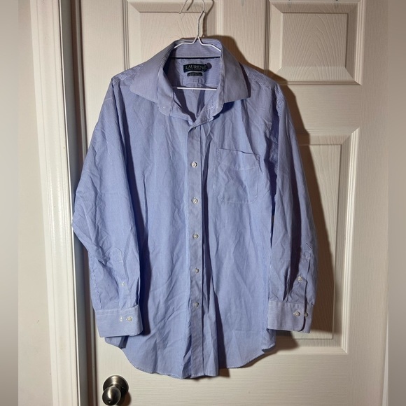 Ralph Lauren Shirt Mens Sz 17 32/33 Yarmouth Long Sleeve Button Down Casual EUC - Picture 2 of 9